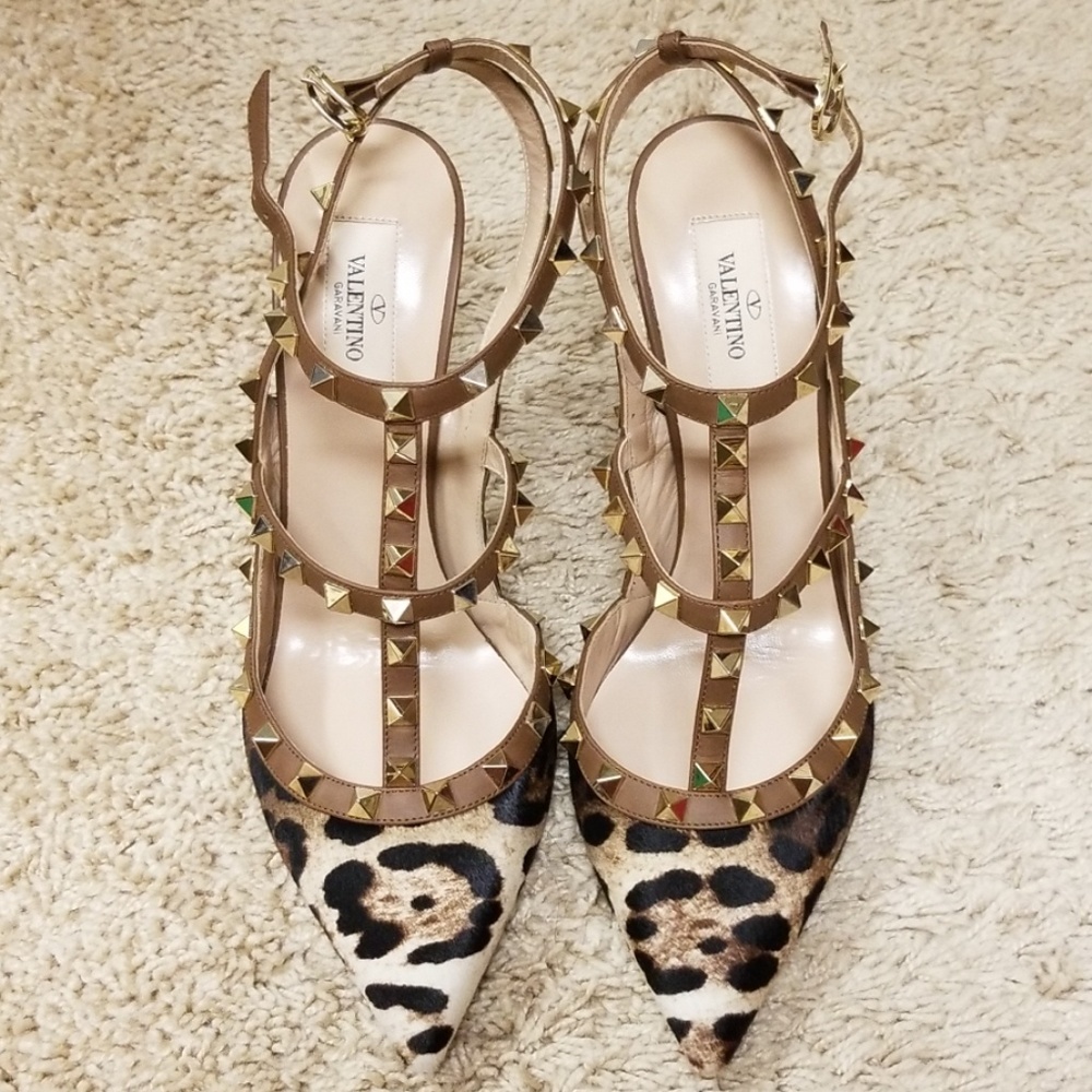Animal print valentino shoes